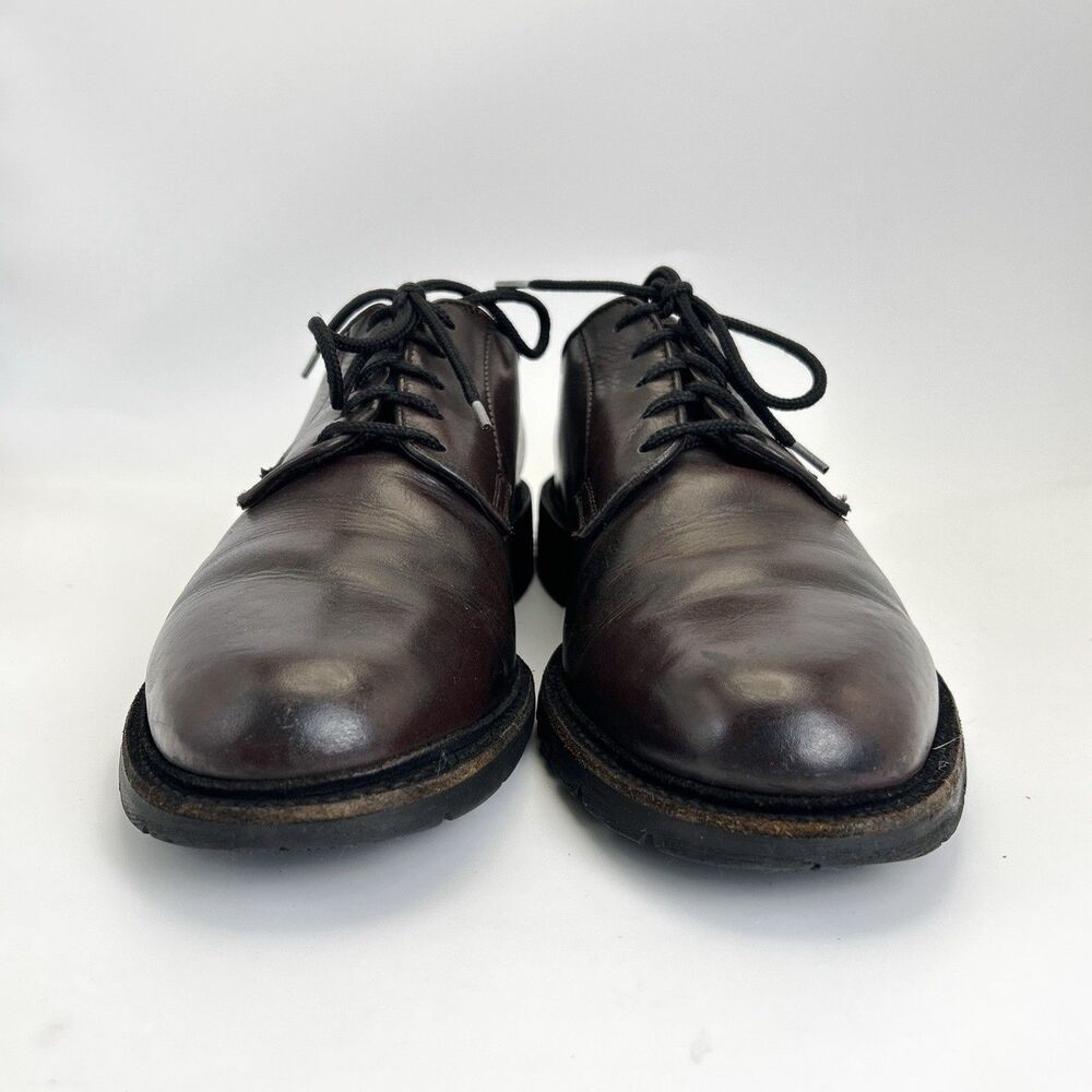 FRYE James Lug Oxford Dress Shoes Men’s Size 11 D Havana Dark Brown Leather - Picture 4 of 10